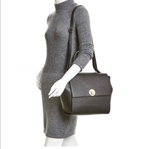 Georgia Costa Farrah Black Leather Shoulder Bag - Picture 2 of 7